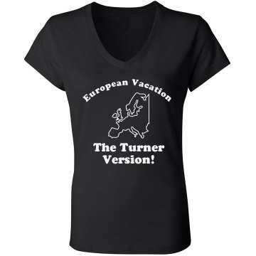 Family Reunion Junior Fit Bella 1x1 Rib V-Neck Tee