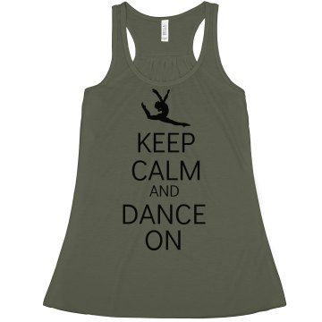 Keep Calm & Dance On Misses American Apparel Neon Oversized Crop Tank