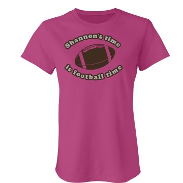 Football Time Junior Fit Bella Sheer Longer Length Rib Tee