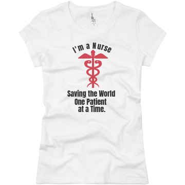 I Am a Nurse Junior Fit Basic Bella Favorite Tee
