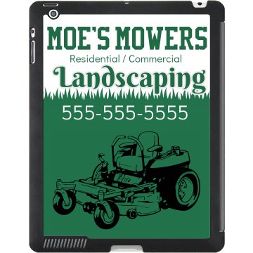 Landscaping Mower Case Black iPad Smart Cover