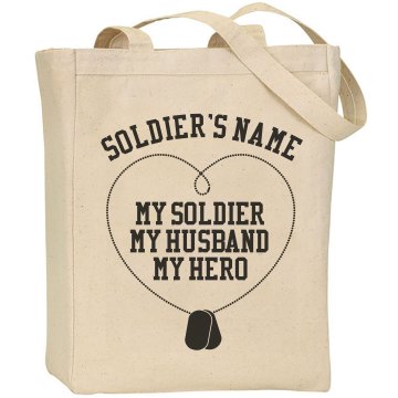Custom Soldier Military Liberty Bags Canvas Tote
