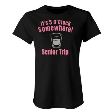 It's 5 O'Clock Somewhere Junior Fit Bella Sheer Longer Length Rib Tee