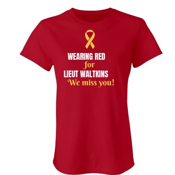 Military Red Friday Junior Fit Bella Slit V-Neck Tee
