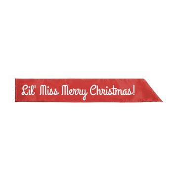 Lil' Miss Merry Christmas Youth Satin Sash