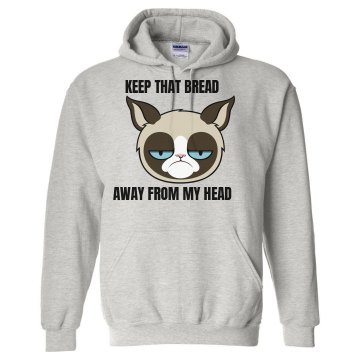 Grumpy Cat Hates Bread Unisex Gildan Heavy Blend Hoodie
