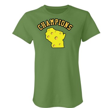 Champs Of Wisconsin Junior Fit Bella Crewneck Jersey Tee