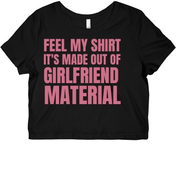 GF Material Orange Misses Bella Flowy Boxy Lightweight Crop Tee