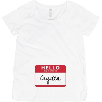 Babies Name Is Maternity LA T Cotton Tee