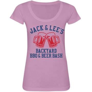 Backyard Bash Junior Fit Bella Sheer Longer Length Scoopneck Tee