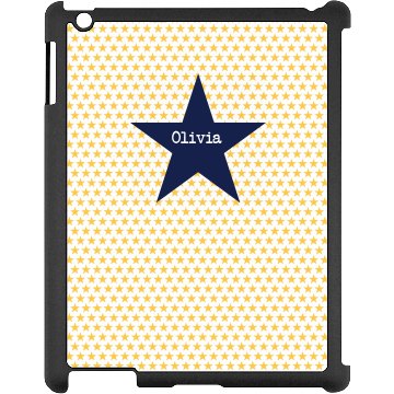 Custom Star iPad Case Black iPad Snap-on Case