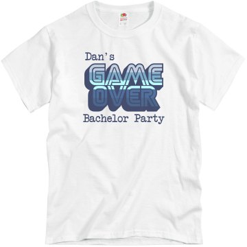 Game Over Bachelor Unisex Basic Gildan Heavy Cotton Crew Neck Tee