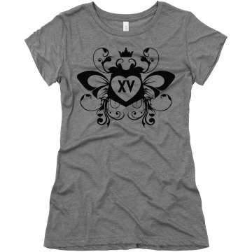 Quinceanera Heart Junior Fit Bella Triblend Tee