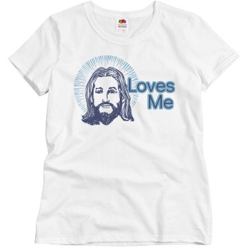 Jesus Loves Me Misses Relaxed Fit Basic Gildan Ultra Cotton Tee