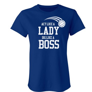 Dig Like A Boss Junior Fit American Apparel Fine Jersey Tee