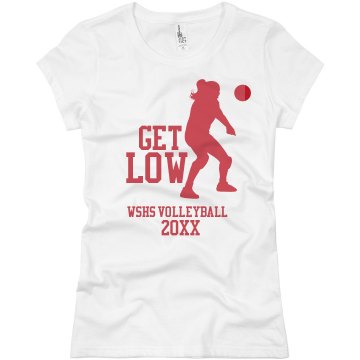 Volleyball Get Low Tee Junior Fit Basic Bella Favorite Tee