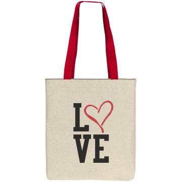 Love Tote Bag Liberty Bags Cotton Canvas Tote