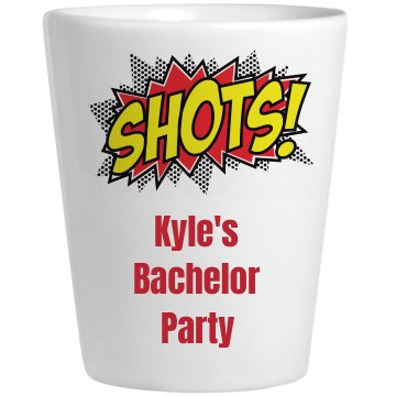 Bachelor Party Shot Glass Ceramic Shotglass