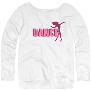 Dance Sweatshirt Junior Fit Bella Triblend Slouchy Wideneck Sweatshirt
