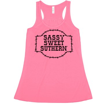 Sassy and Sweet Cowgirl Misses American Apparel Neon Oversized Crop Tank