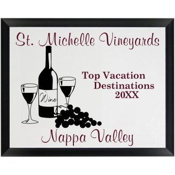 Vineyard Plaques Round Wood Plaque
