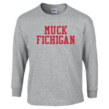 Muck Fichigan-mens Unisex Gildan Heavy Cotton Long Sleeve Tee