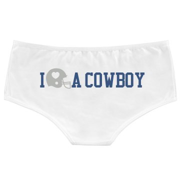 I love A Cowboy Football Bella White Basic Hotshort