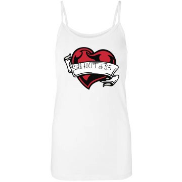Still Hot At 35 Junior Fit Bella Sheer Jersey Longer Length Tank Top