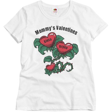 Mommy's Valentines Misses Relaxed Fit Basic Gildan Ultra Cotton Tee