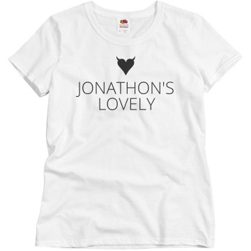 John's Valentine Love Misses Relaxed Fit Basic Gildan Heavy Cotton Tee