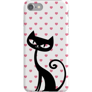 Cat Hearts iPhone Case Plastic iPhone 5 Case Black