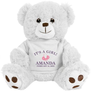 It's A Girl! Medium Plush Teddy Bear