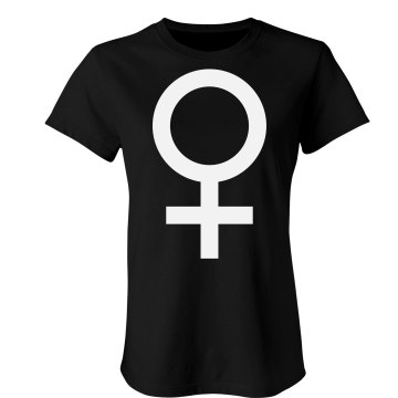 Female Symbol Tee Junior Fit Bella Sheer Longer Length Rib Tee