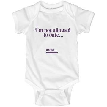 Not Allowed To Date Infant Rabbit Skins Lap Shoulder Creeper