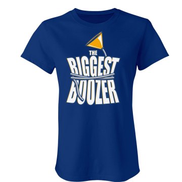 Biggest Boozer w/Back Junior Fit American Apparel Fine Jersey Tee