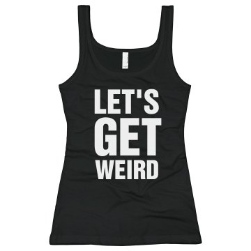 Let's Get Weird Junior Fit Bella Sheer Longer Length Rib Tank Top