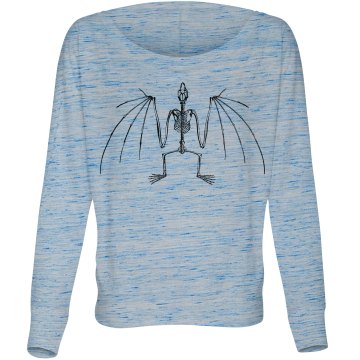 Bat Graphic Top Misses Bella Flowy Lightweight Relaxed Dolman Tee