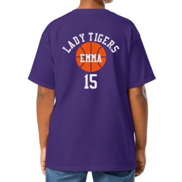 Lady Tigers w/ Back Youth Gildan Ultra Cotton Crew Neck Tee