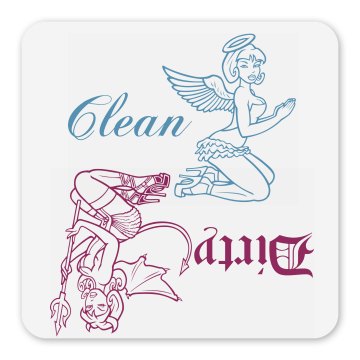 Clean Dirty Magnet Square Magnet