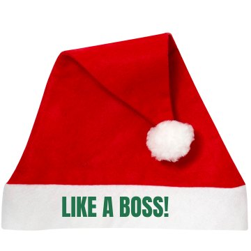 Santa Like a Boss Personalized Santa Hat