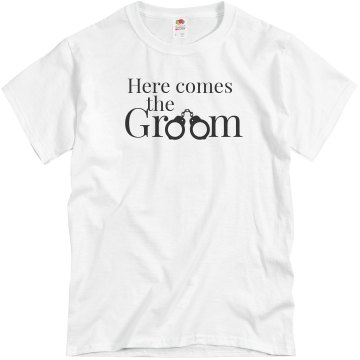 Here Comes The Groom Unisex Basic Gildan Heavy Cotton Crew Neck Tee