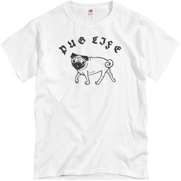 Pug Life  Unisex Basic Gildan Heavy Cotton Crew Neck Tee