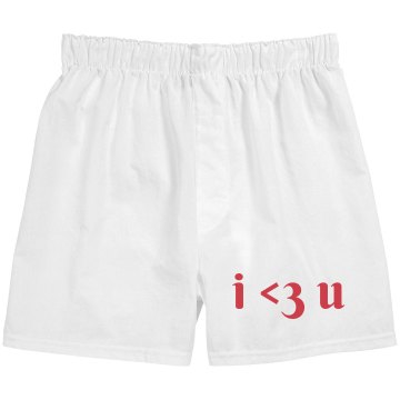 I 3 U Love Unisex Robinson Boxer Shorts