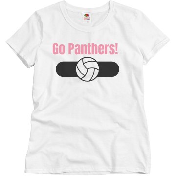 Go Panther Volleyball Misses Relaxed Fit Basic Gildan Ultra Cotton Tee