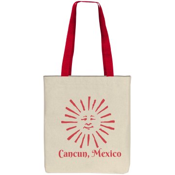 Cancun Mexico Beach Bag Liberty Bags Cotton Canvas Tote