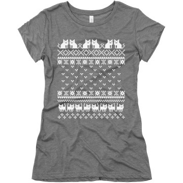 Cat Sweater Junior Fit Bella Triblend Tee