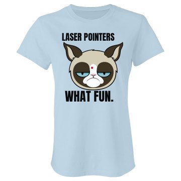 A Grumpy Cat's Toy Junior Fit Bella Crewneck Jersey Tee