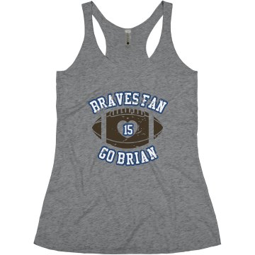 Football Fan Tank Junior Fit Bella Triblend Racerback Tank