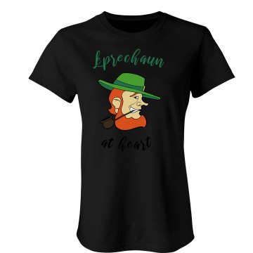 leprechaun at heart Junior Fit Bella Sheer Longer Length Rib Tee