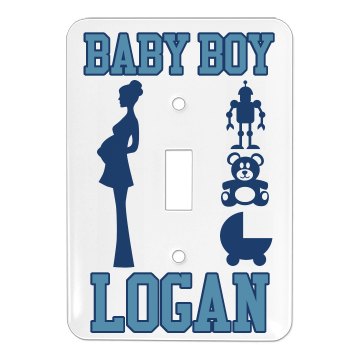 Baby Boy's Room Single Light Switch Cover